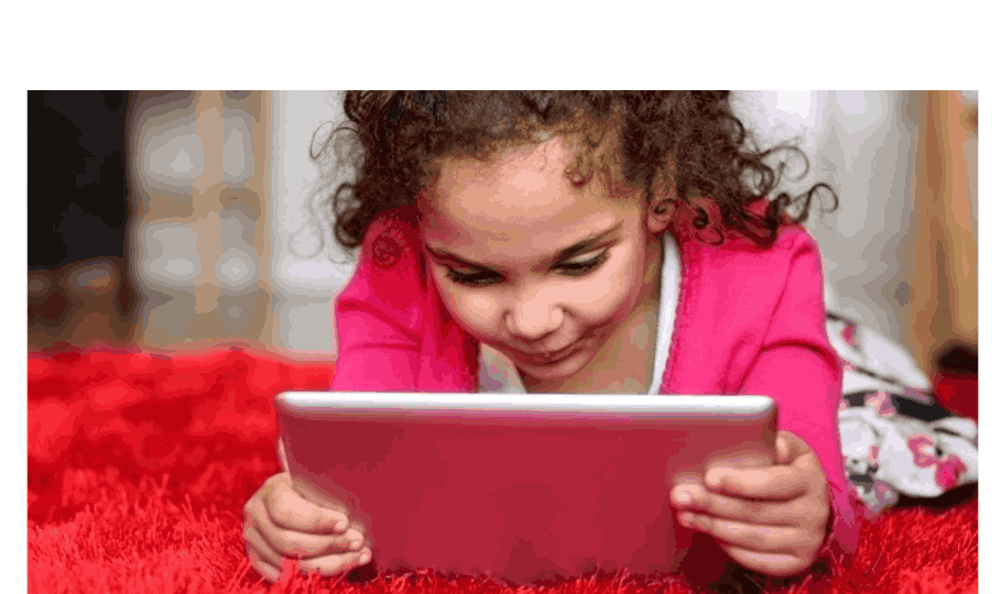 Game-based learning &mdash; a child using an educational tablet app